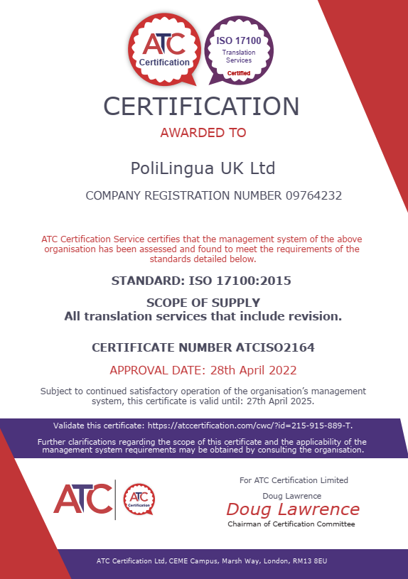  Association of Translation Companies